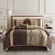 preview thumbnail 1 of 81, Nanshing Daniella 7-Piece Modern Geometric Comforter Set Brown - California King