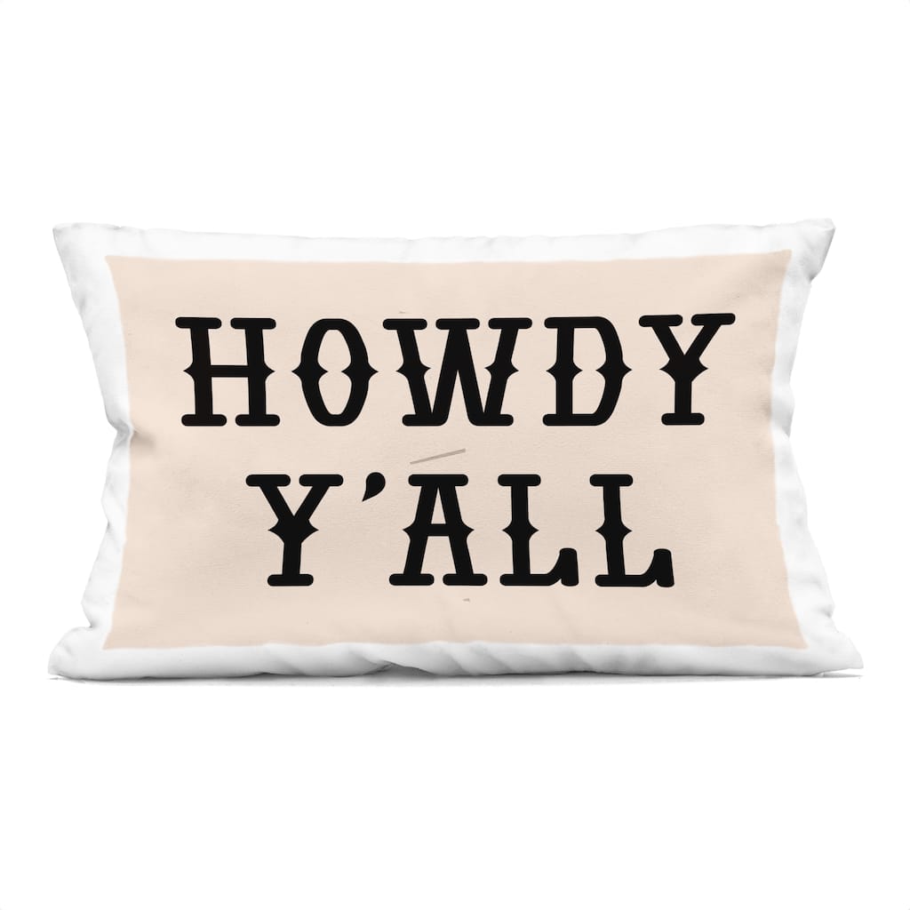 Stupell Southwestern Howdy Y'all Decorative Printed Throw Pillow Design by Daniela Santiago