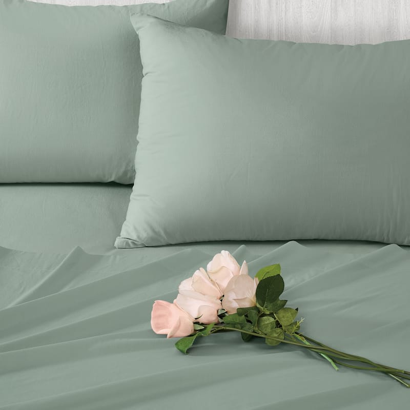 The Farmhouse by Rachel Ashwell Washed Solid Cotton Sheet Set