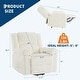 preview thumbnail 37 of 37, Corduroy Recliner Chair, Manual Recliner Sofa with Handle, Pillow Top Arms, Thick Padding, Side Pocket, 330Lbs Capacity