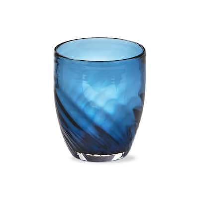 12 oz. Optic Everything Glass Solid Blue Denim Dishwasher Safe Beverage Glassware Dinner Party Wedding Resturant