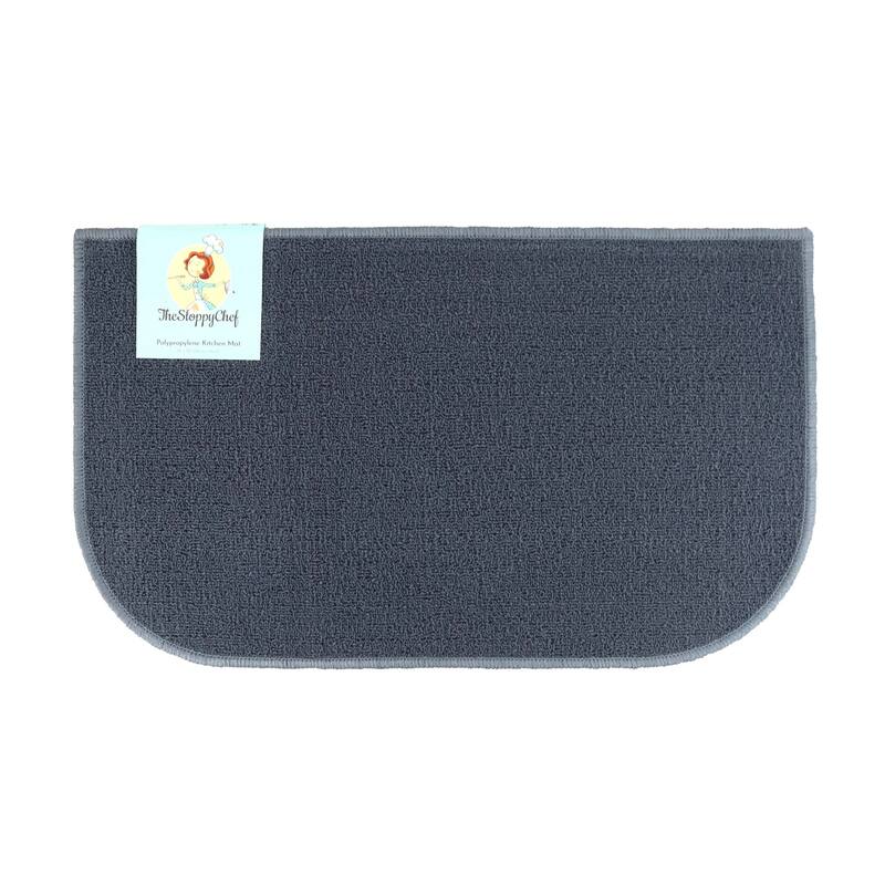 The Sloppy Chef D-Shaped Kitchen Rug - 18x30 - Charcoal