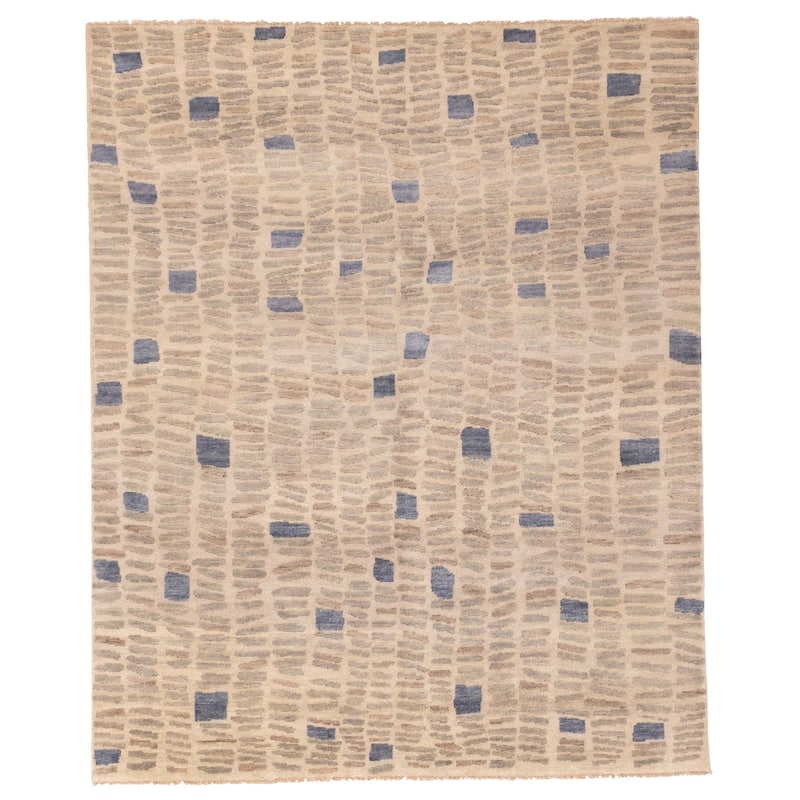 ECARPETGALLERY Hand-knotted Tangier Light Khaki Wool Rug - 8'1 x 9'9