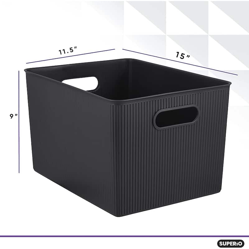 Plastic Cube Set of 2 - 15"W x 9"H x 11.5"D