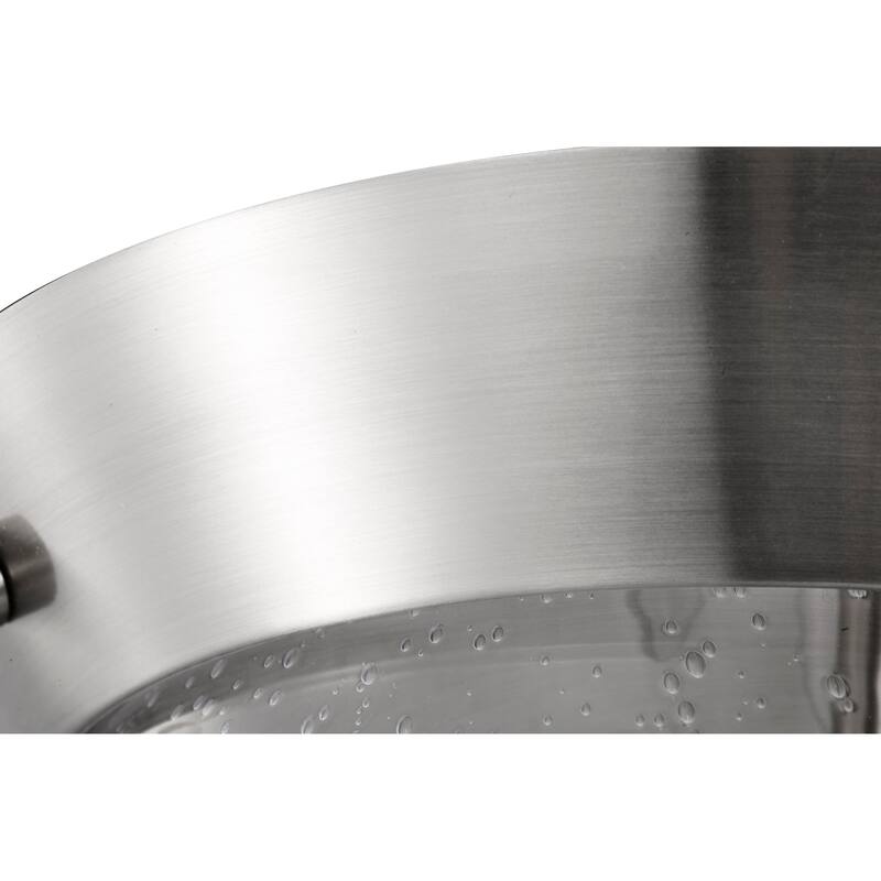 Boliver 3 Light Flush Mount - Brushed Nickel Finish - Clear Seeded Glass - Brushed Nickel