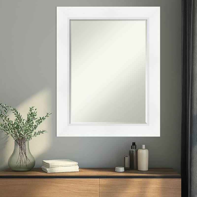 Sloped Half-Inch-Bevel Framed Wall Mirror