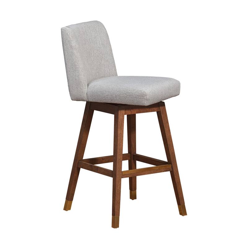 Basila Upholstered Bar or Counter Height Swivel Barstool