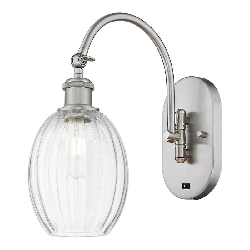 Innovations Lighting Endless Possibilities Ballston - Preston - 1 Light 6" Bulb Shade Swiveling Sconce - Clear/Brushed Satin Nickel