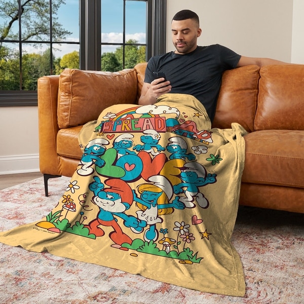 Smurfs Silk Touch Throw Blanket - Bed Bath & Beyond - 42986957