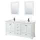 Option White, Black Trim, Carrara Cultured Marble Top
