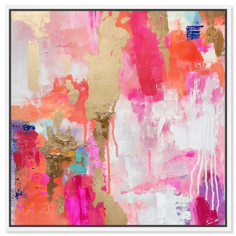 Exuberant Hues III Canvas by Art Remedy - White - 30" x 30"