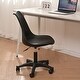preview thumbnail 6 of 11, Home Office Chair with Wheels, Ergonomic Adjustable Task Computer Chair, Armless Office Chair PP Plastic Swivel Desk Chair