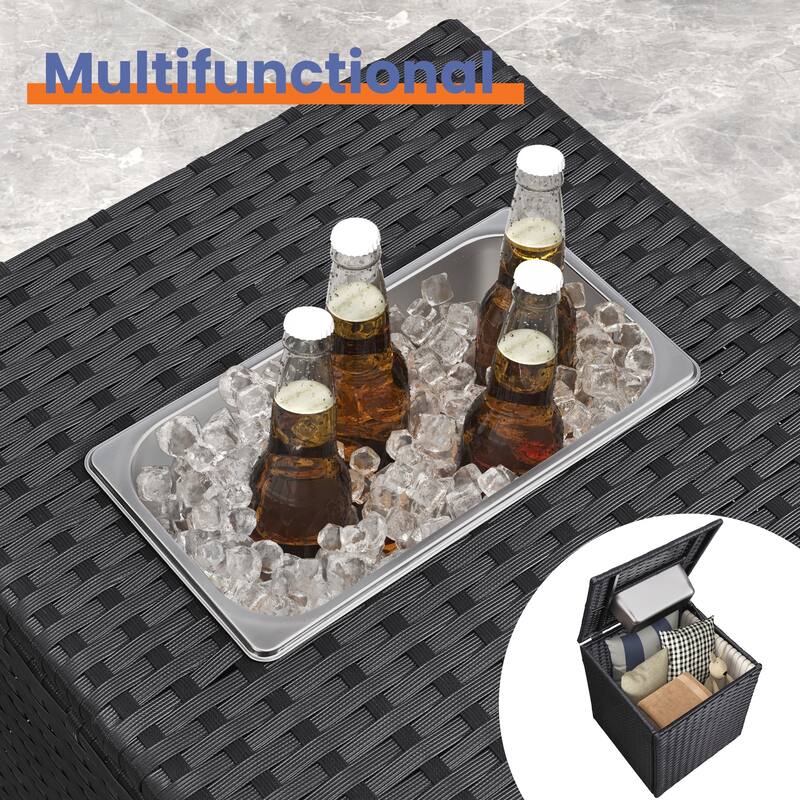 4 Piece Outdoor PE Wicker Furniture Set
