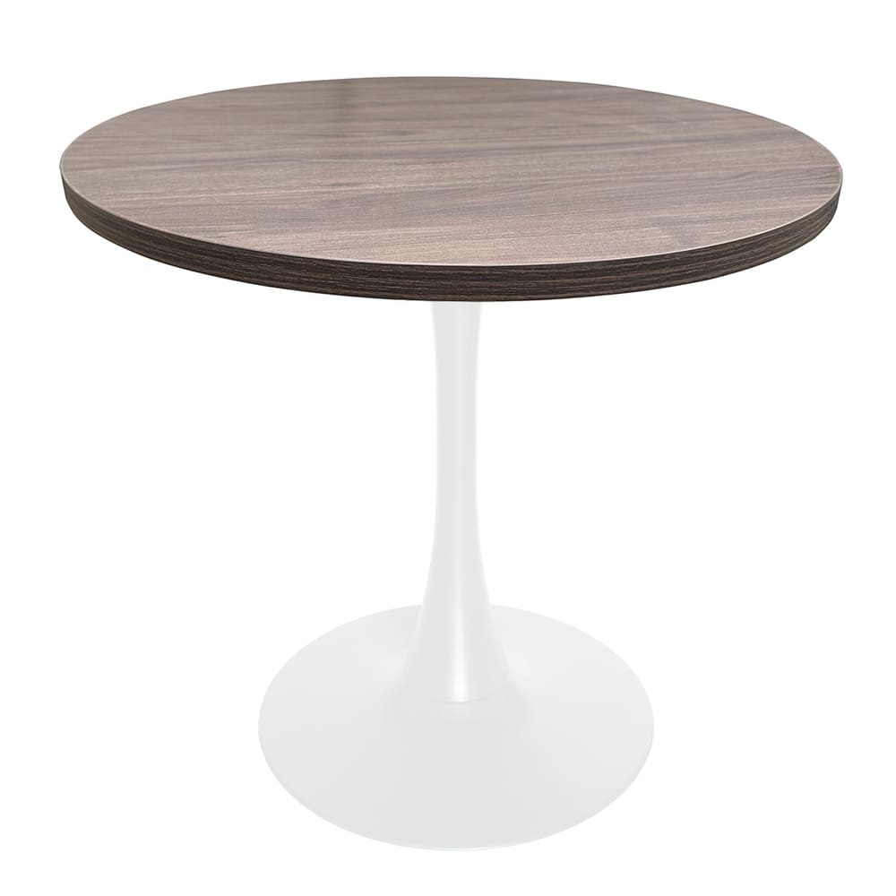 Bristol 36" Round Dining Table for 4 with MDF Top and Modern White Iron Base for Kitchen & Dining Room
