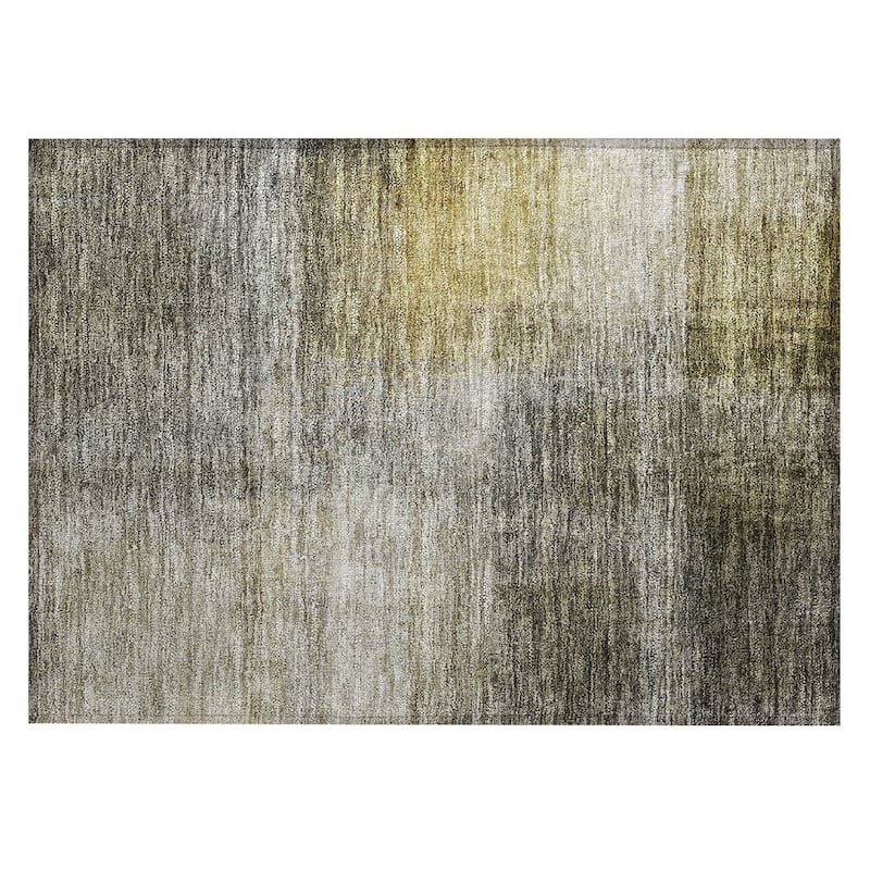 Machine Washable Indoor/ Outdoor Abstract Ombre Chantille Rug