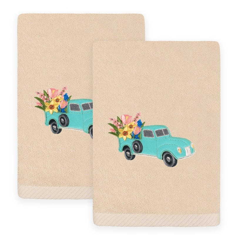 Authentic Hotel and Spa Spring Truck Turkish Cotton Hand Towels (Set of 2) - Sand