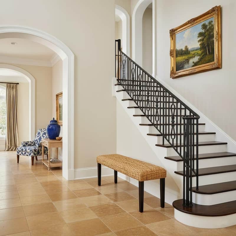 Made4Home Valencia Entryway Bench Water Hyacinth & Acacia Solid Wood