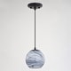 preview thumbnail 10 of 9, Vaxcel Lighting P0407 Milano 6" Wide Mini Pendant with Marble Glass