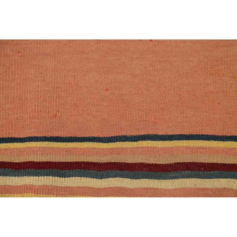 Kilim Qashqai Nomadic Persian Vintage Rug Hand-Woven Wool Carpet - 5'3"x 7'11"