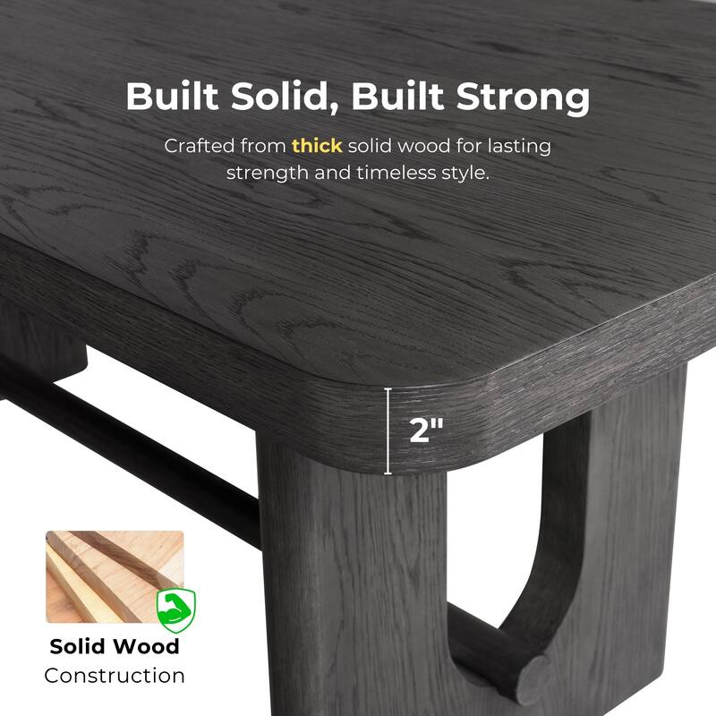 Furniture of America Piez Modern 83-inch Wood Dining Table with Trestle Base