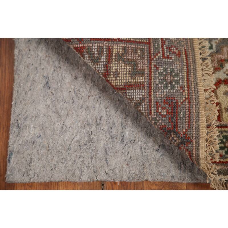 Hand Knotted Oriental 100% Wool Carpet Traditional Medallion Greys & Charcoal Heriz (serapi) Area Rug - 3' 0'' X 2' 0''