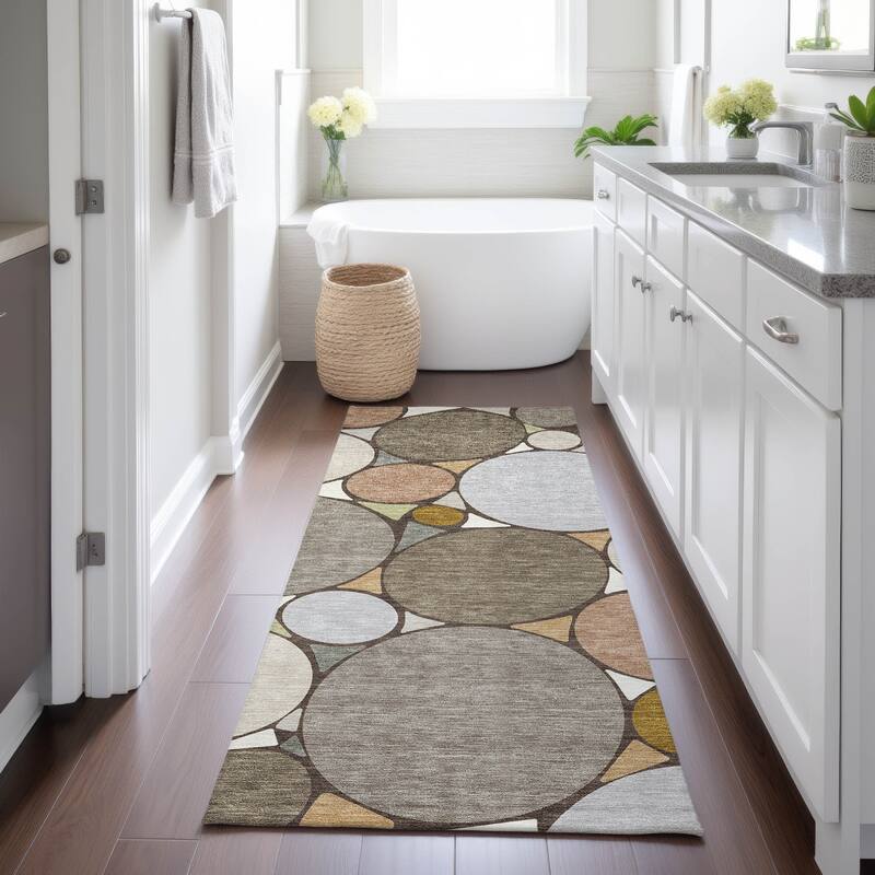 Machine Washable Indoor/ Outdoor Contemporary Rowan Chantille Rug