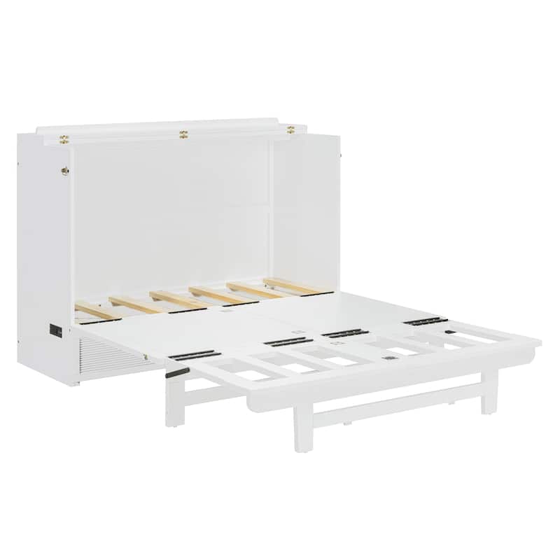 Murphy Bed with Large Drawer, USB Ports and Outlets