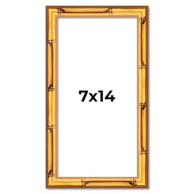 7x14 Frame Gold Bamboo Picture Frame Modern Photo Frame Includes UV Acrylic Shatter Guard Front Acid Free Foam Backing Board