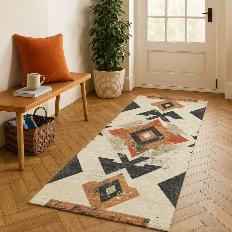 Premium Washable Super Soft Global Impressions Mayfield Rug - Ivory - 2'3" x 7'6"
