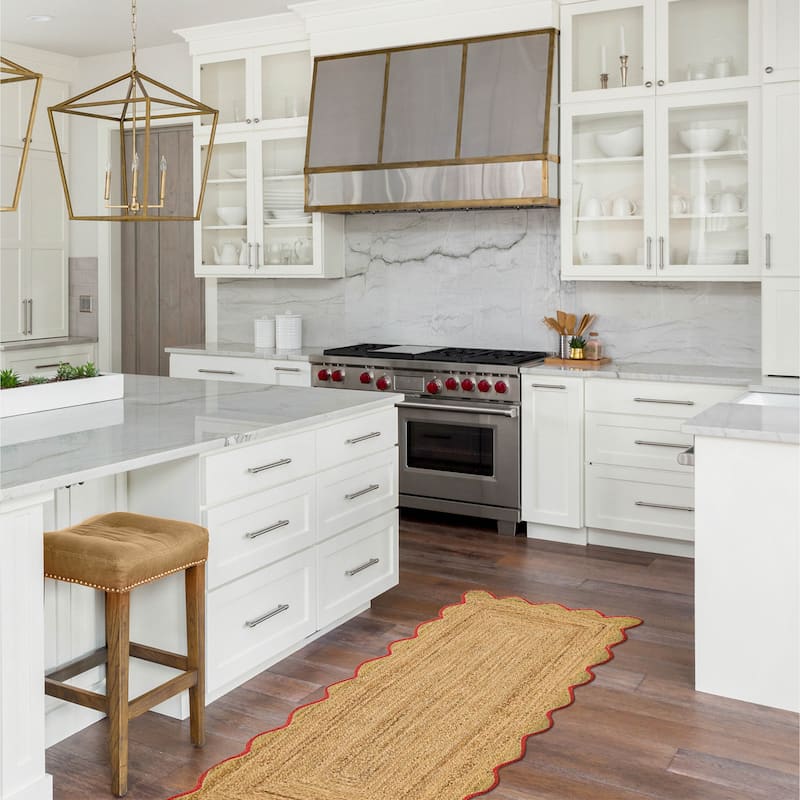 ECARPETGALLERY Braided Weave Palas Denizli Tan Jute Rug - 2'7 x 6'6