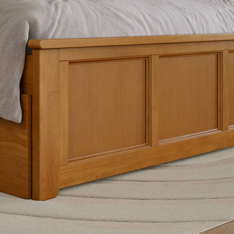 AFI Madison Full Size Platform Bed with Matching Footboard & Full Trundle