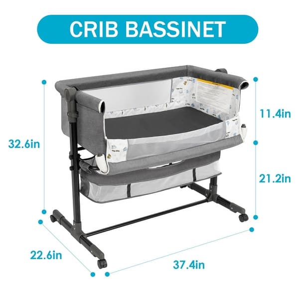 Baby Baby Bedside Sleeper, Easy to Fold Portable Crib