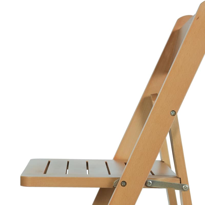 Commercial Grade Solid Wood Portable Folding Dining Chair - 17.5"W x 18"D x 31.25"H