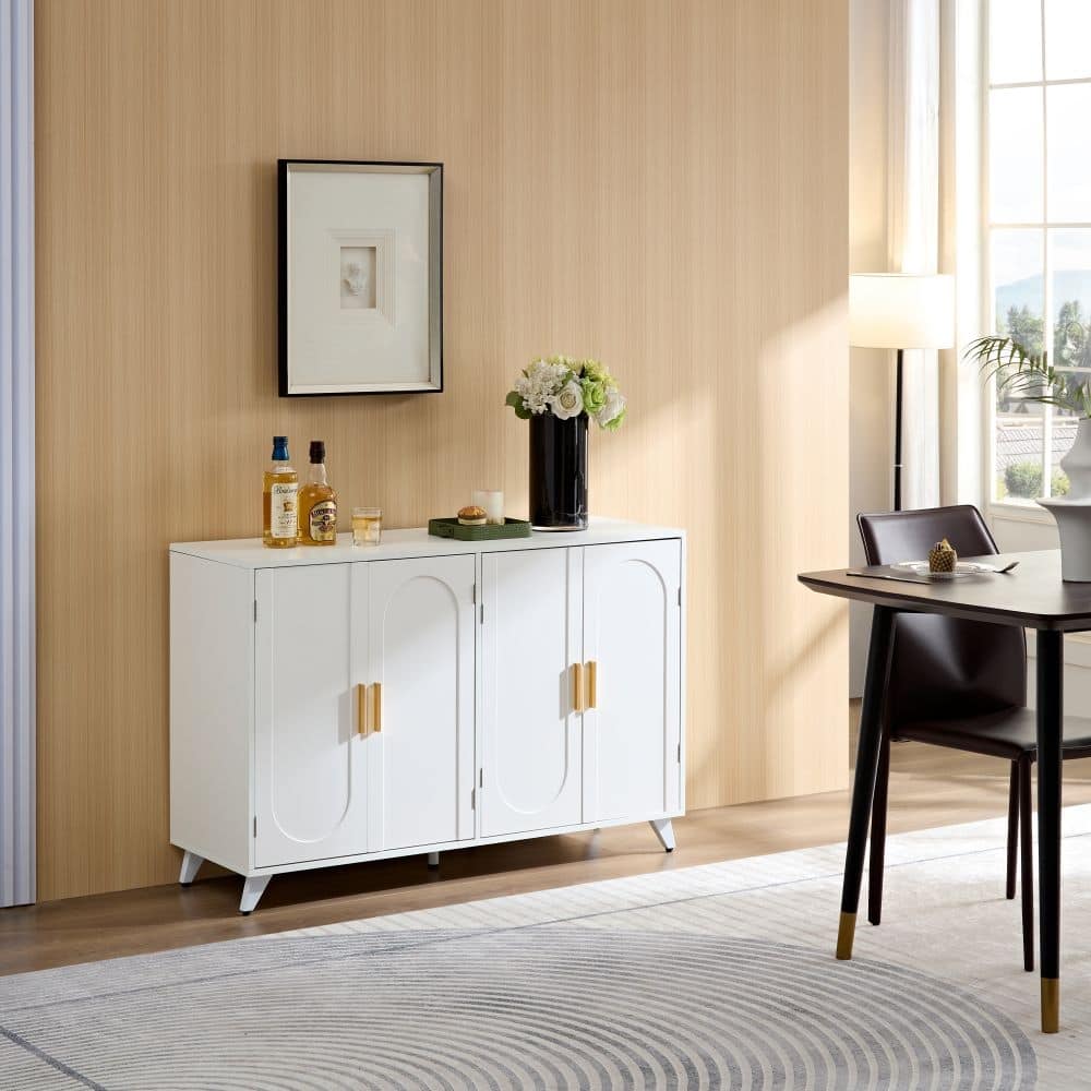 Sideboard Buffet Cabinet with 4 Doors and Removable Shelves