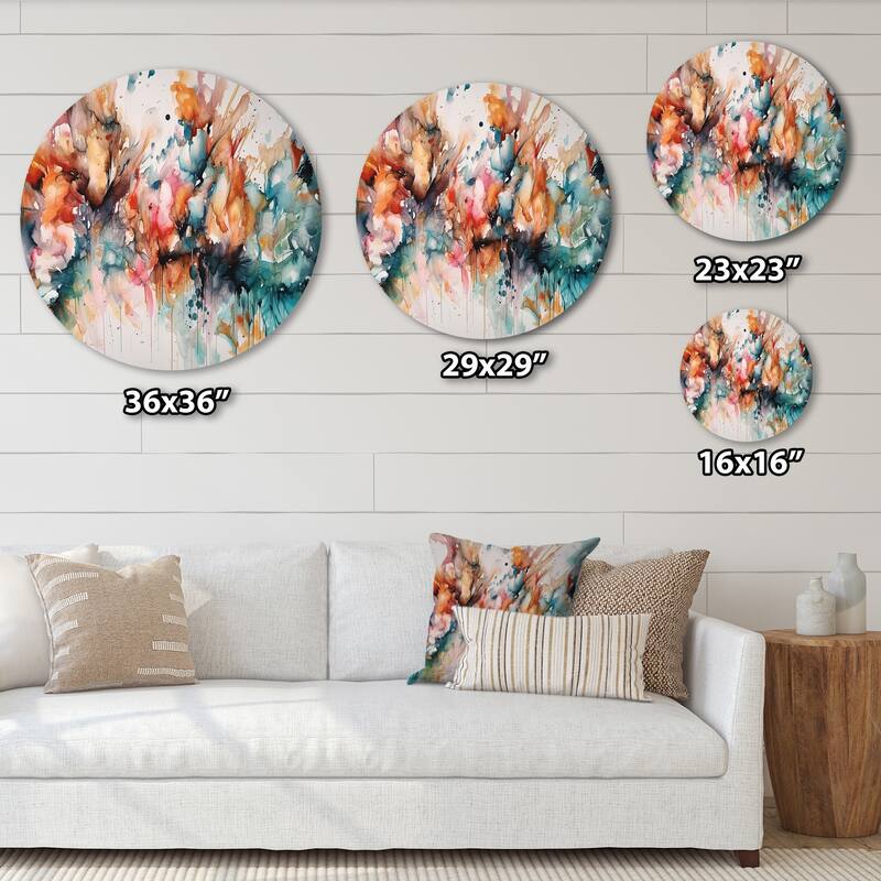 Designart "Captivating Boho Dance III" Abstract Metal Round Wall Art