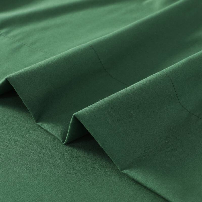 3/4 Pcs Soft Solid & Embroidery Bed Sheets Set