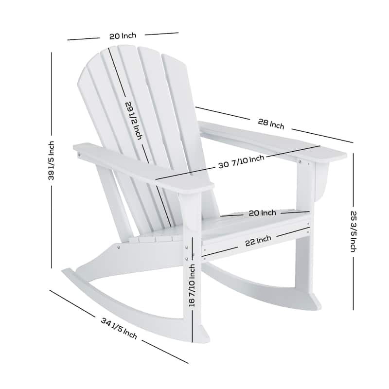 Laguna Hdpe All Weather Outdoor Patio Rocking Chair