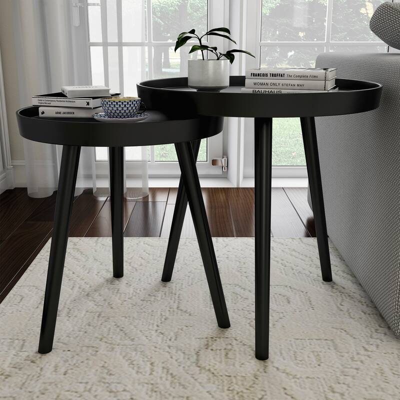 Lavish Home Set of 2 Nesting End Tables