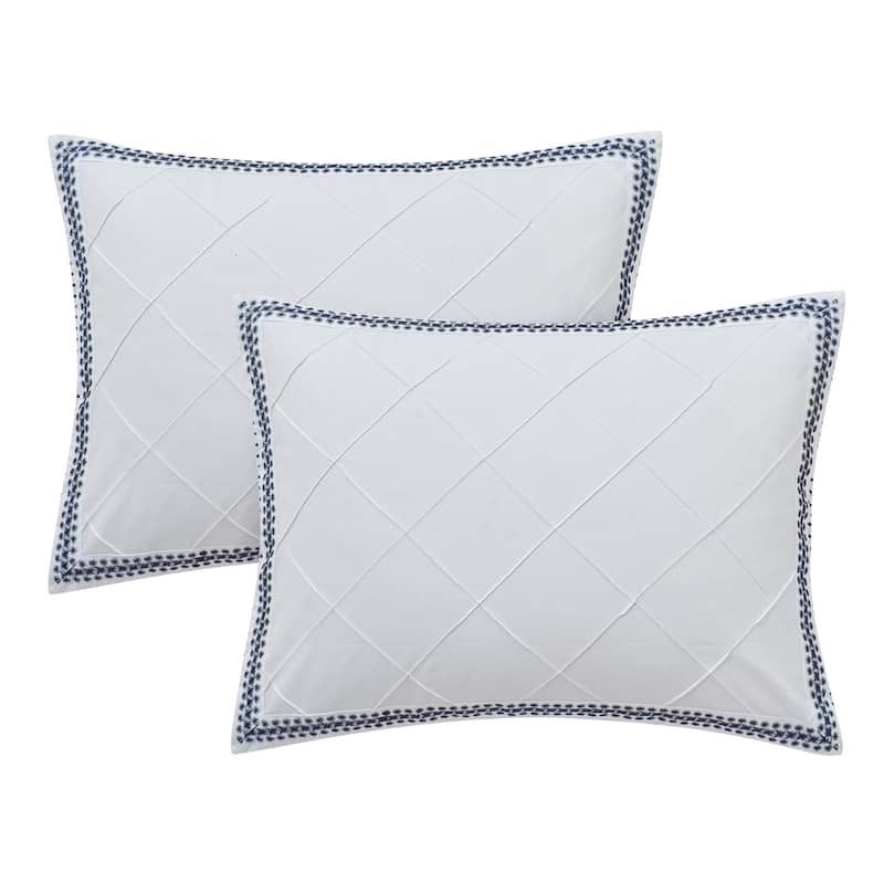 Pintuck Eyelet 3 Piece Comforter Set