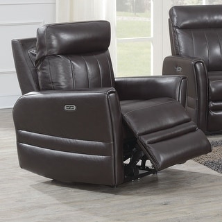 Colfax Power Reclining Top Grain Leather Chair by Greyson Living