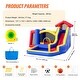 preview thumbnail 10 of 10, Inflatable Outdoor Trampoline Jumping Bouncer House with Blower Slide and Storage Bag - 131.1” x 133.1” x 90.6”