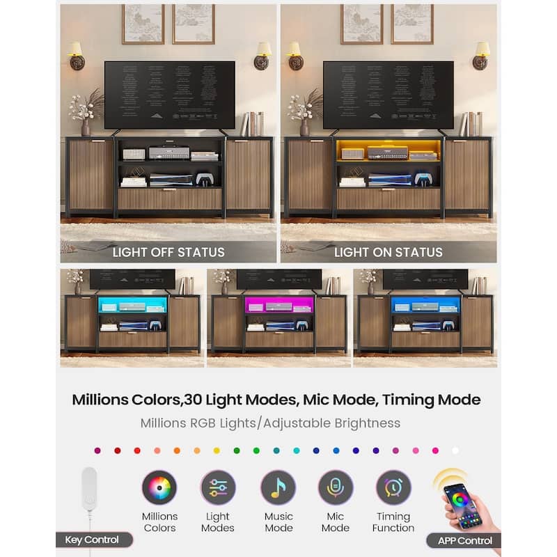 TV Stand TV Console Cabinet with Storage and Shelf Drawer TVs up to 80 Inch