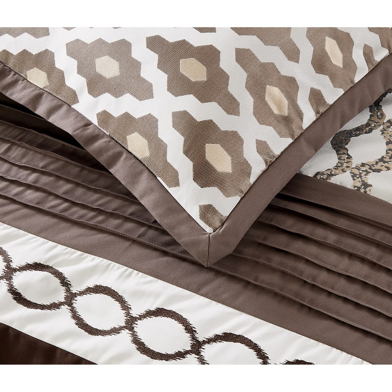 Nanshing Calvin Luxury10-Piece Geometric Comforter Set