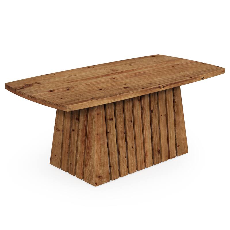 47-Inch Solid Wood Coffee Table, Rectangular Center Table