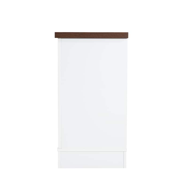 67" Modern TV Console with Glass Doors, Storage Drawers & Adjustable Shelves, Stylish Media Cabinets for TVs Up to 65"