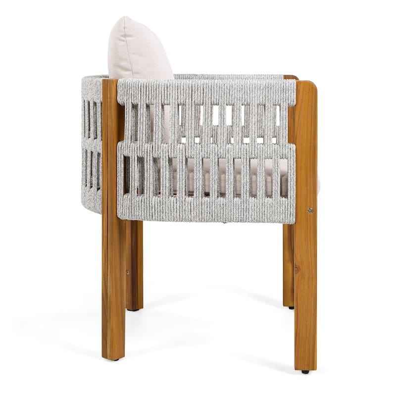 Christopher Knight Home - Isolde Acacia Wood Outdoor Dining Chair（Set of 2）