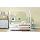 preview thumbnail 7 of 32, Contemporary Mordern Design Twin Size House Platform Bed,Solid Metal Bed with Trundle,Semi-Enclosed Fence
