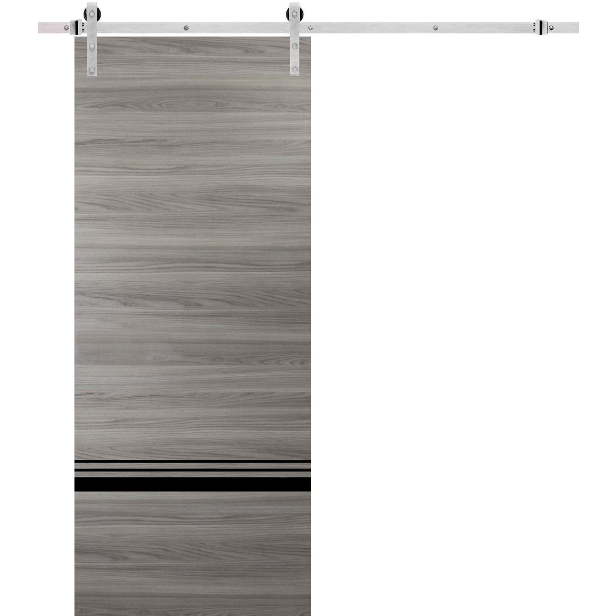 SartoDoors Planum 0012 | Bedroom Door Barn Door | Solid Wood | Hardware Set | 36x80, Grey Matte Bathroom Door Pantry Door