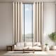 preview thumbnail 4 of 23, Aurora Home Extra Long Grommet Top Thermal Blackout Curtain Single Panel Biscuit - 52"x132"