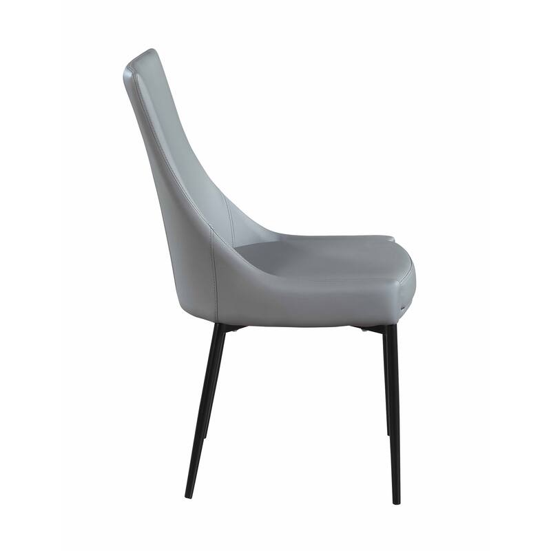 Somette Kortona Extendable Sintered Stone Dining Set with Gray Chairs
